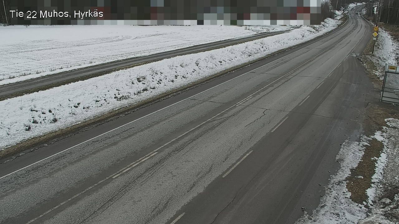 Weather Camera Image Väg 22 Muhos, Hyrkäs, Muhos, Pohjois-Pohjanmaa