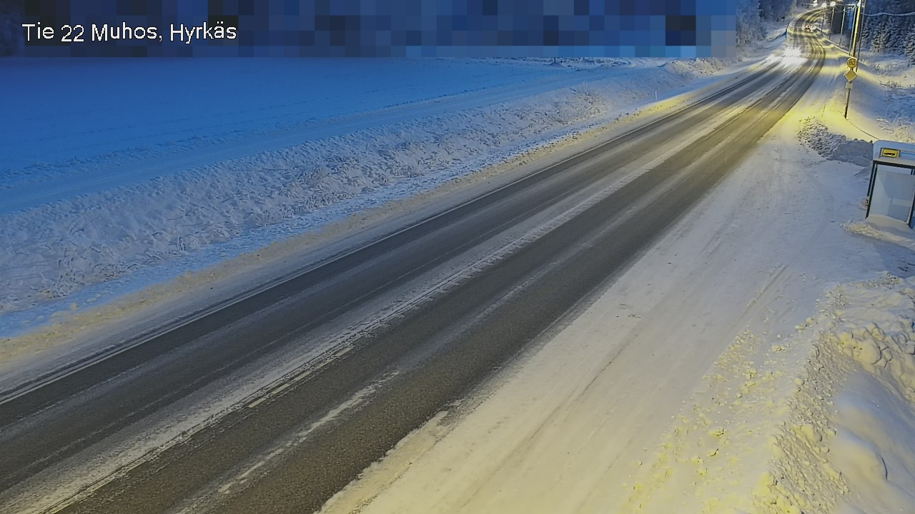 Weather Camera Image Road 22 Muhos, Hyrkäs, Muhos, Pohjois-Pohjanmaa