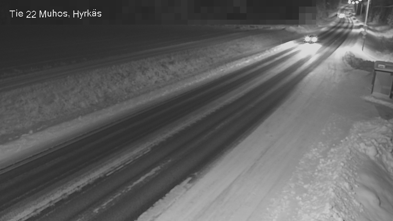 Weather Camera Image Väg 22 Muhos, Hyrkäs, Muhos, Pohjois-Pohjanmaa
