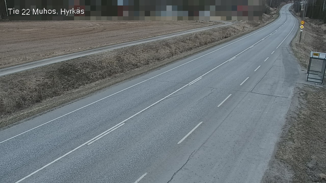 Weather Camera Image Road 22 Muhos, Hyrkäs, Muhos, Pohjois-Pohjanmaa
