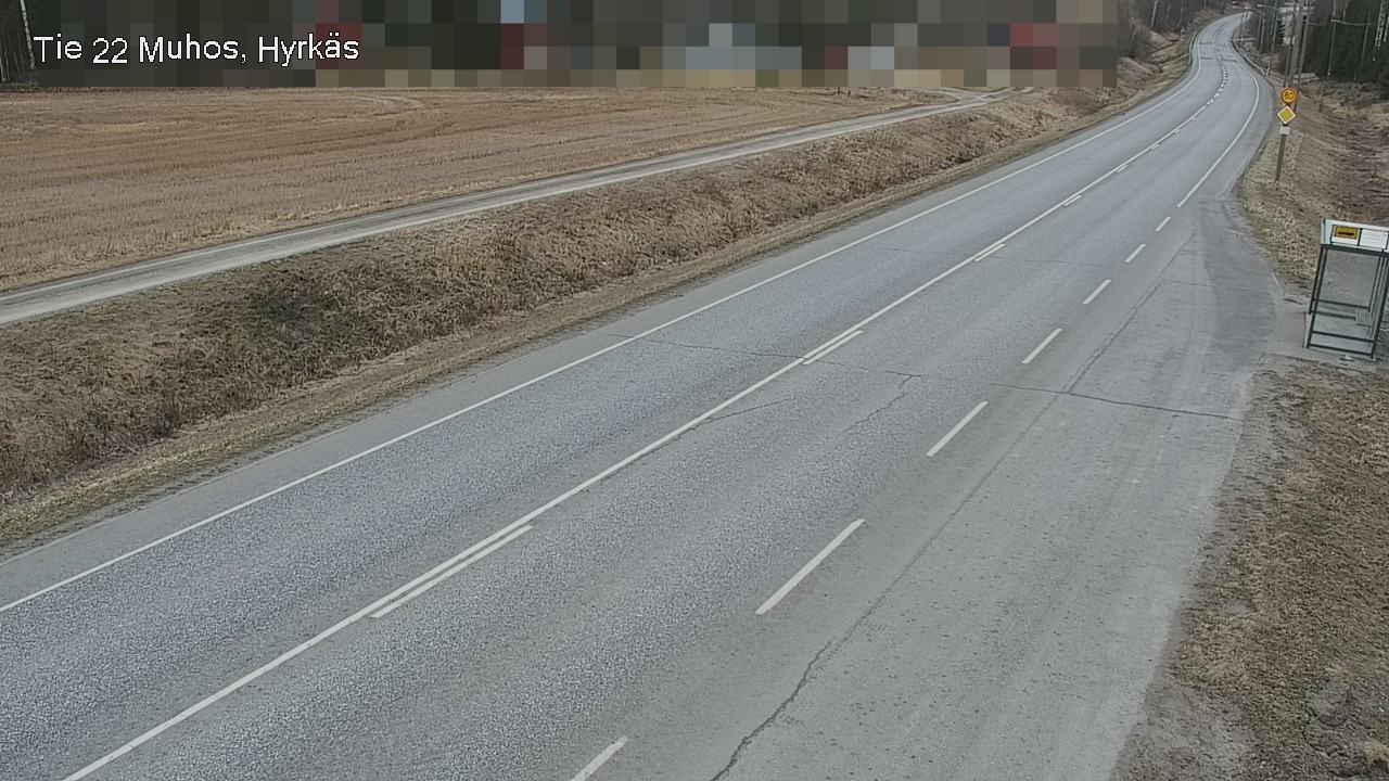 Weather Camera Image Väg 22 Muhos, Hyrkäs, Muhos, Pohjois-Pohjanmaa