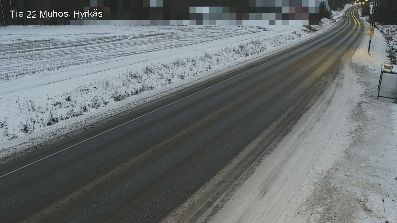 Weather Camera Image Väg 22 Muhos, Hyrkäs, Muhos, Pohjois-Pohjanmaa