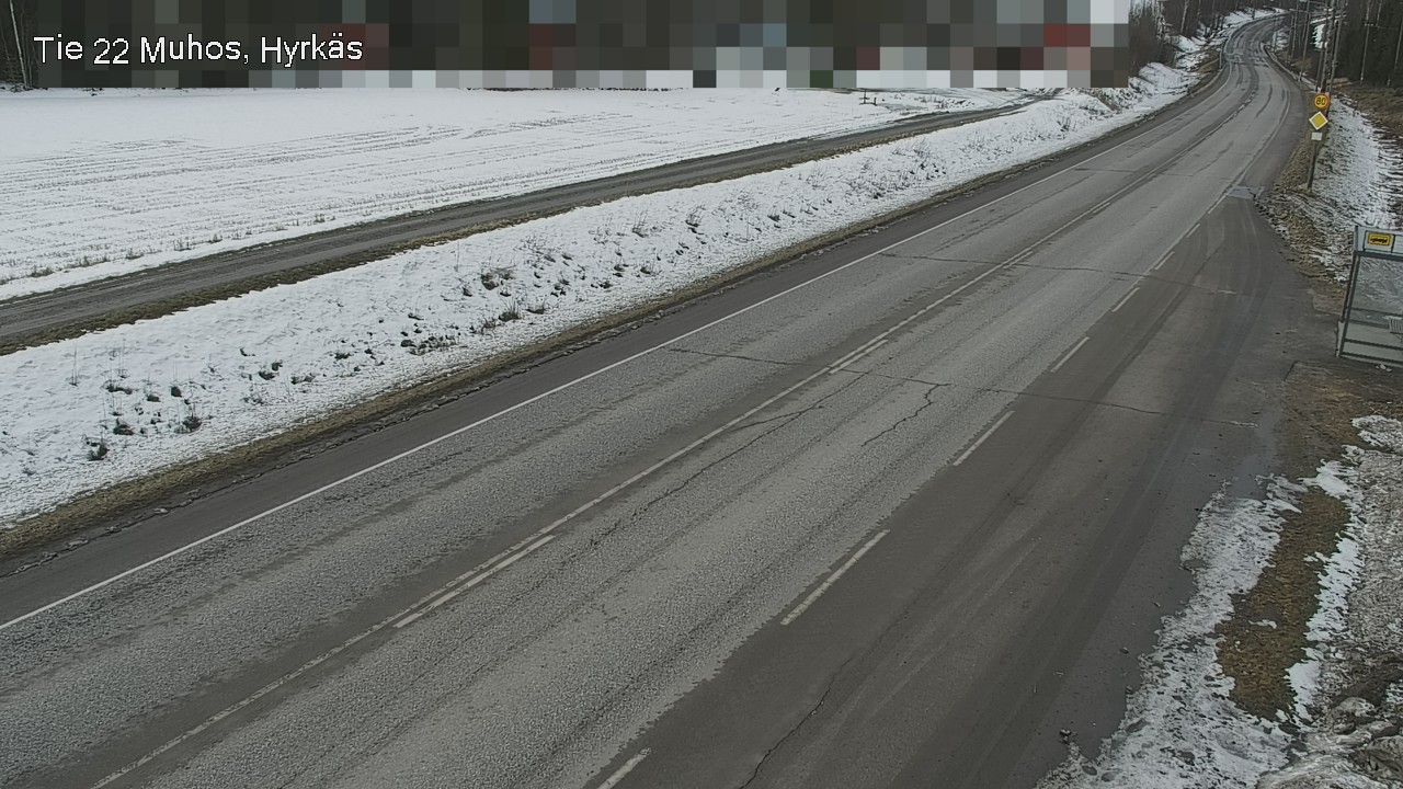 Weather Camera Image Väg 22 Muhos, Hyrkäs, Muhos, Pohjois-Pohjanmaa