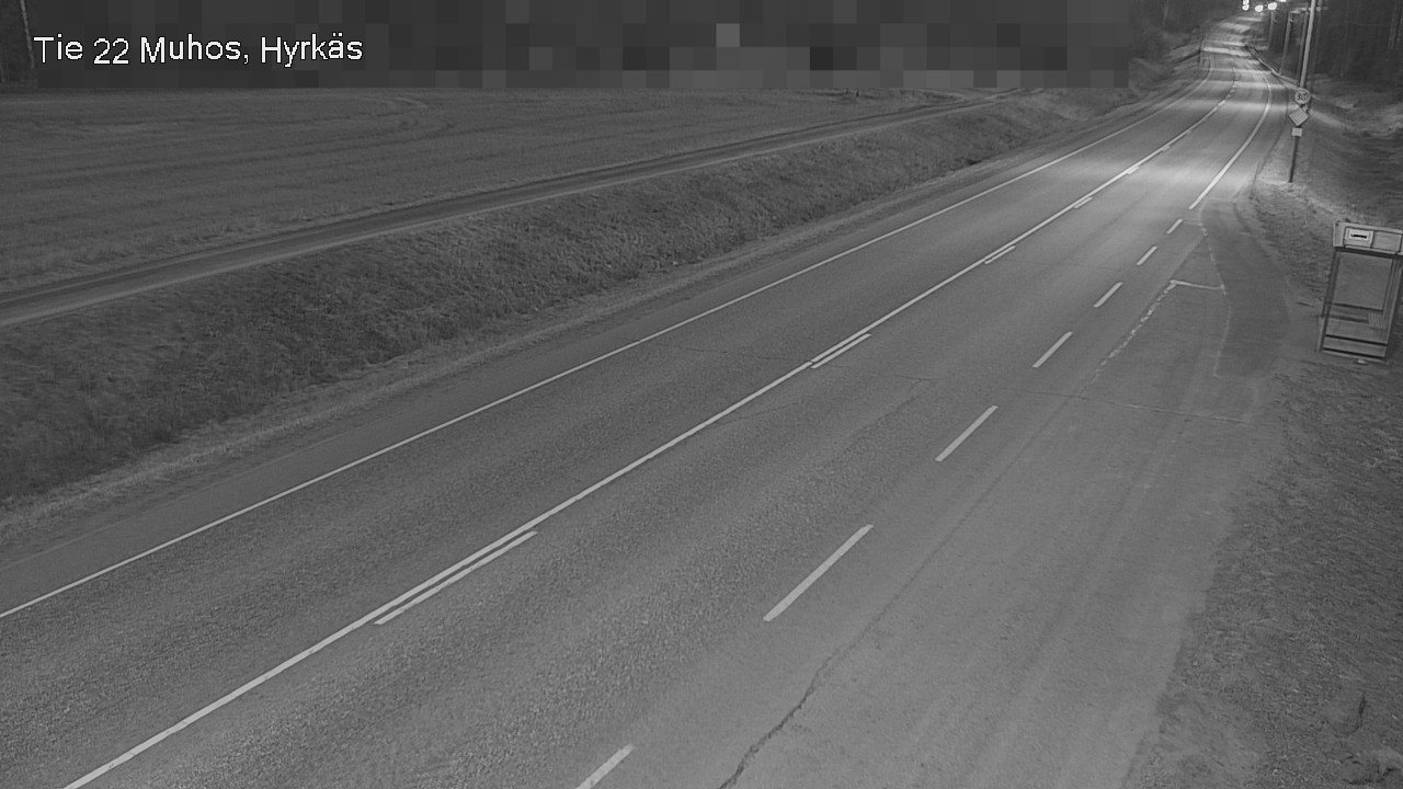 Weather Camera Image Road 22 Muhos, Hyrkäs, Muhos, Pohjois-Pohjanmaa