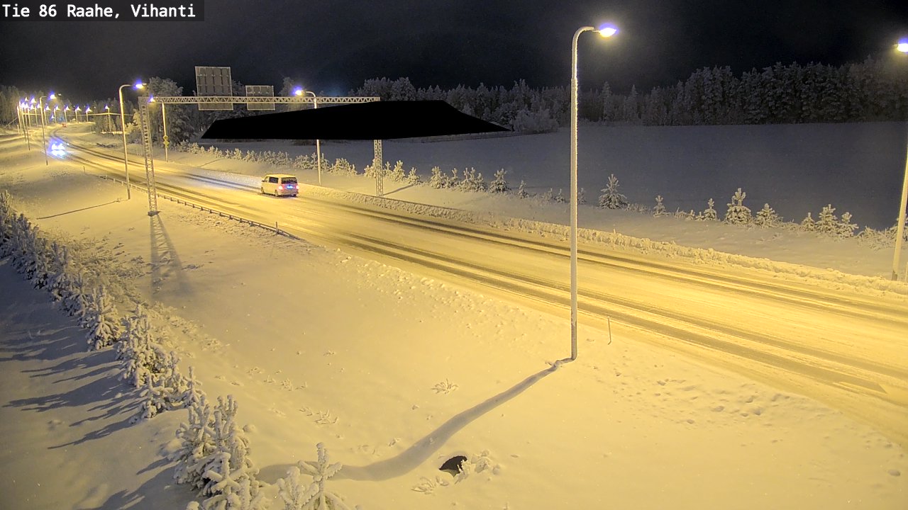 Weather Camera Image Väg 86 Raahe, Vihanti, Raahe, Pohjois-Pohjanmaa