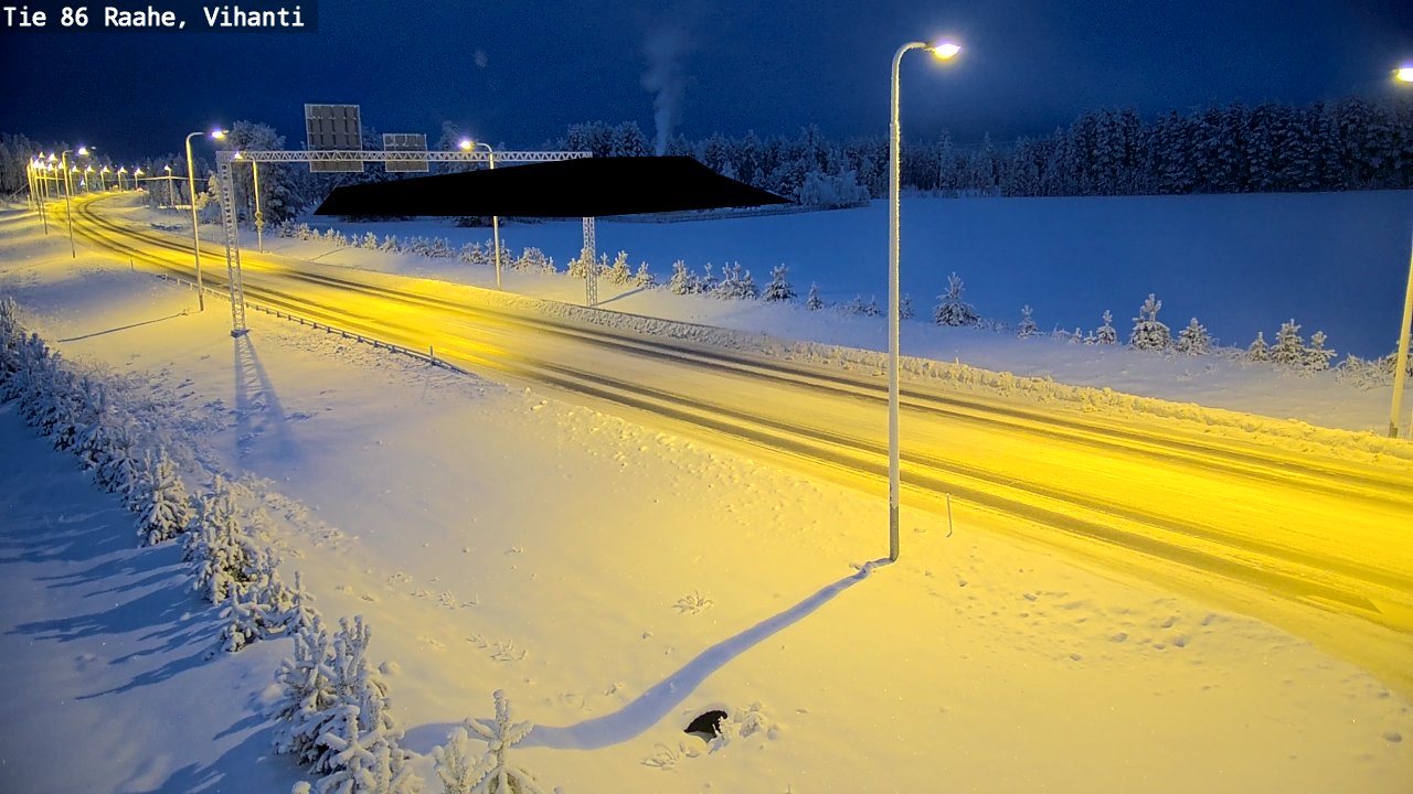 Weather Camera Image Väg 86 Raahe, Vihanti, Raahe, Pohjois-Pohjanmaa