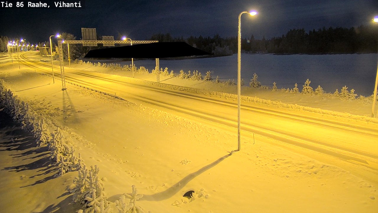 Weather Camera Image Road 86 Raahe, Vihanti, Raahe, Pohjois-Pohjanmaa