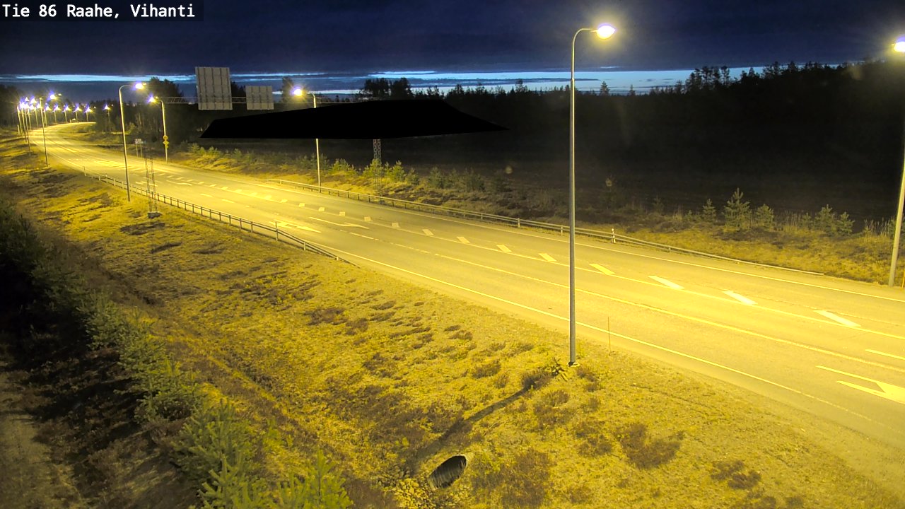Weather Camera Image Väg 86 Raahe, Vihanti, Raahe, Pohjois-Pohjanmaa