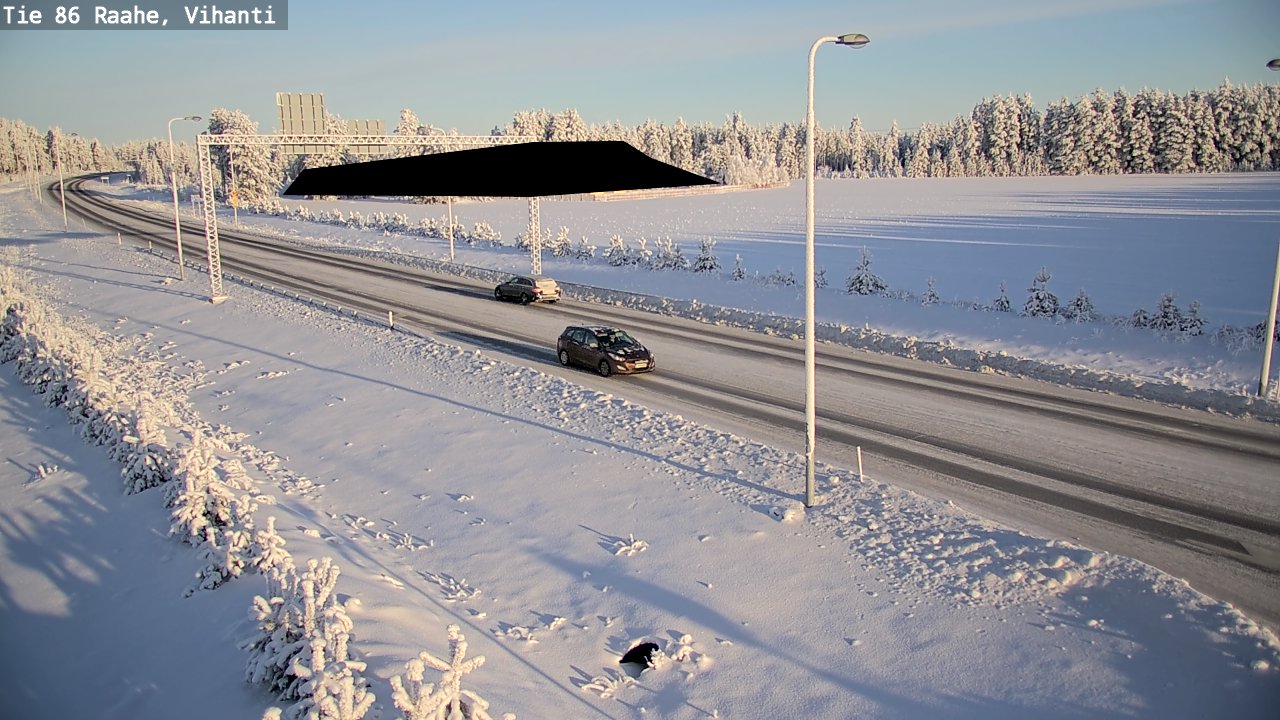 Weather Camera Image Road 86 Raahe, Vihanti, Raahe, Pohjois-Pohjanmaa