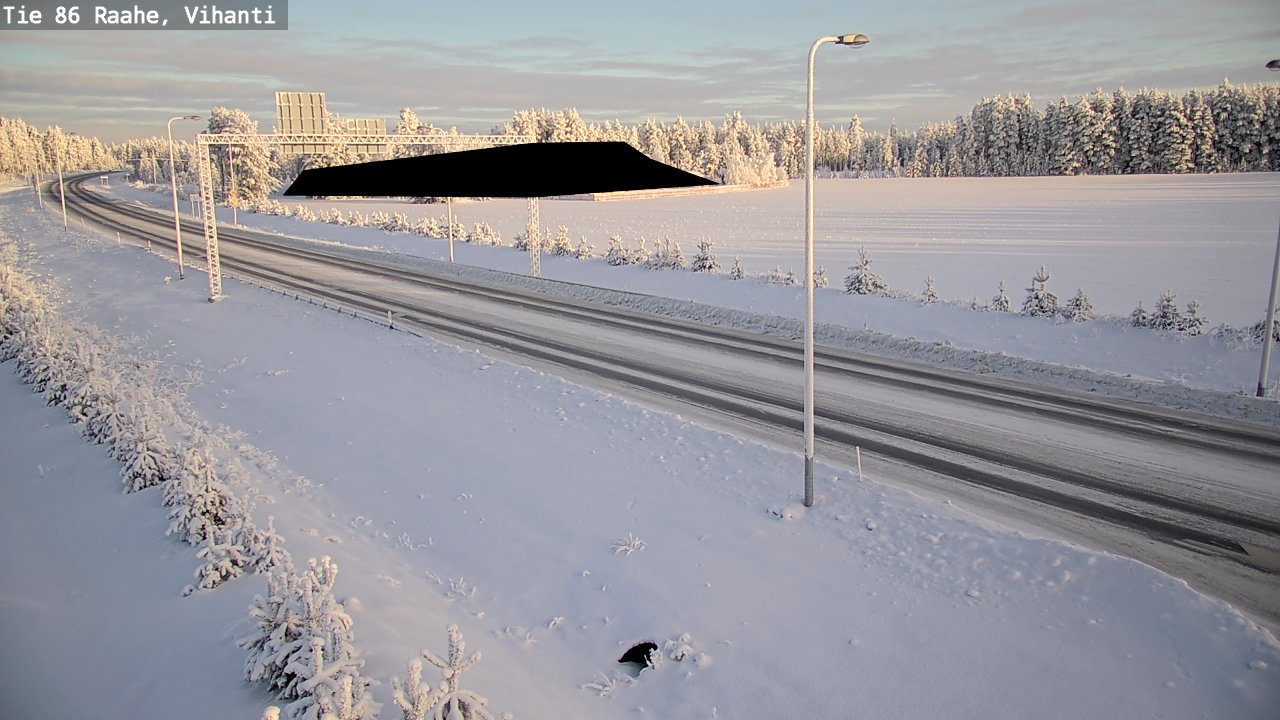 Weather Camera Image Väg 86 Raahe, Vihanti, Raahe, Pohjois-Pohjanmaa