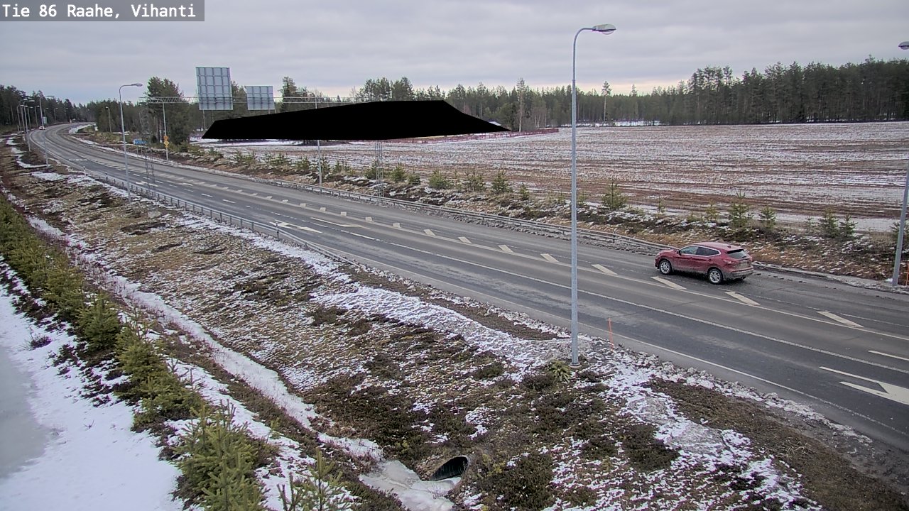 Weather Camera Image Väg 86 Raahe, Vihanti, Raahe, Pohjois-Pohjanmaa