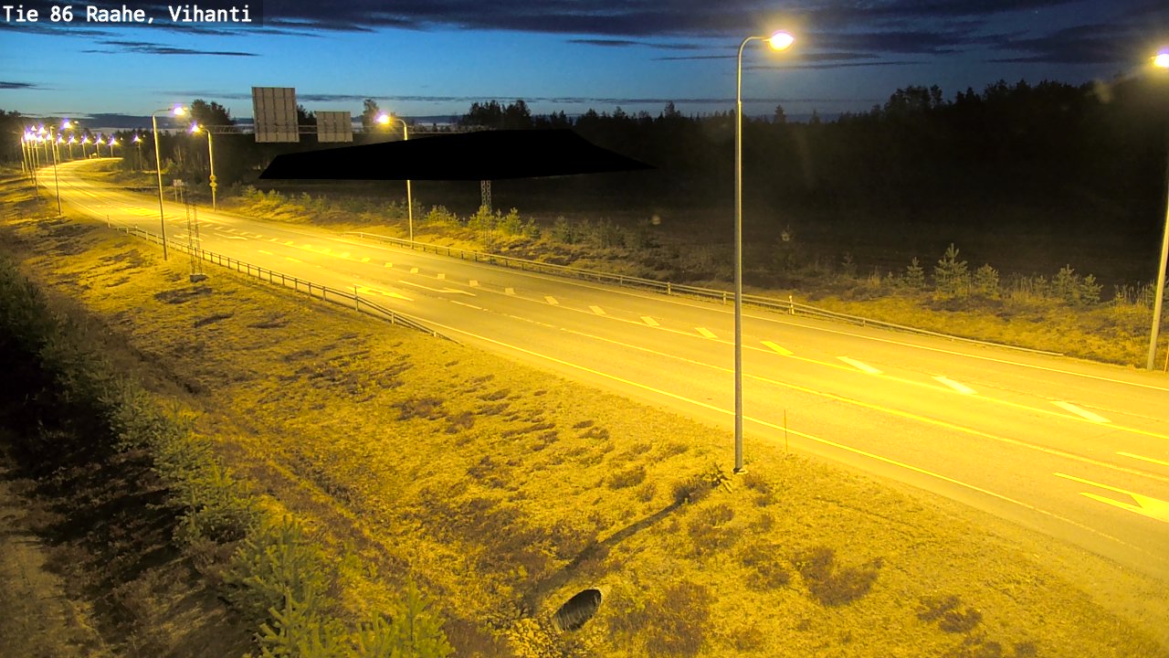 Weather Camera Image Väg 86 Raahe, Vihanti, Raahe, Pohjois-Pohjanmaa