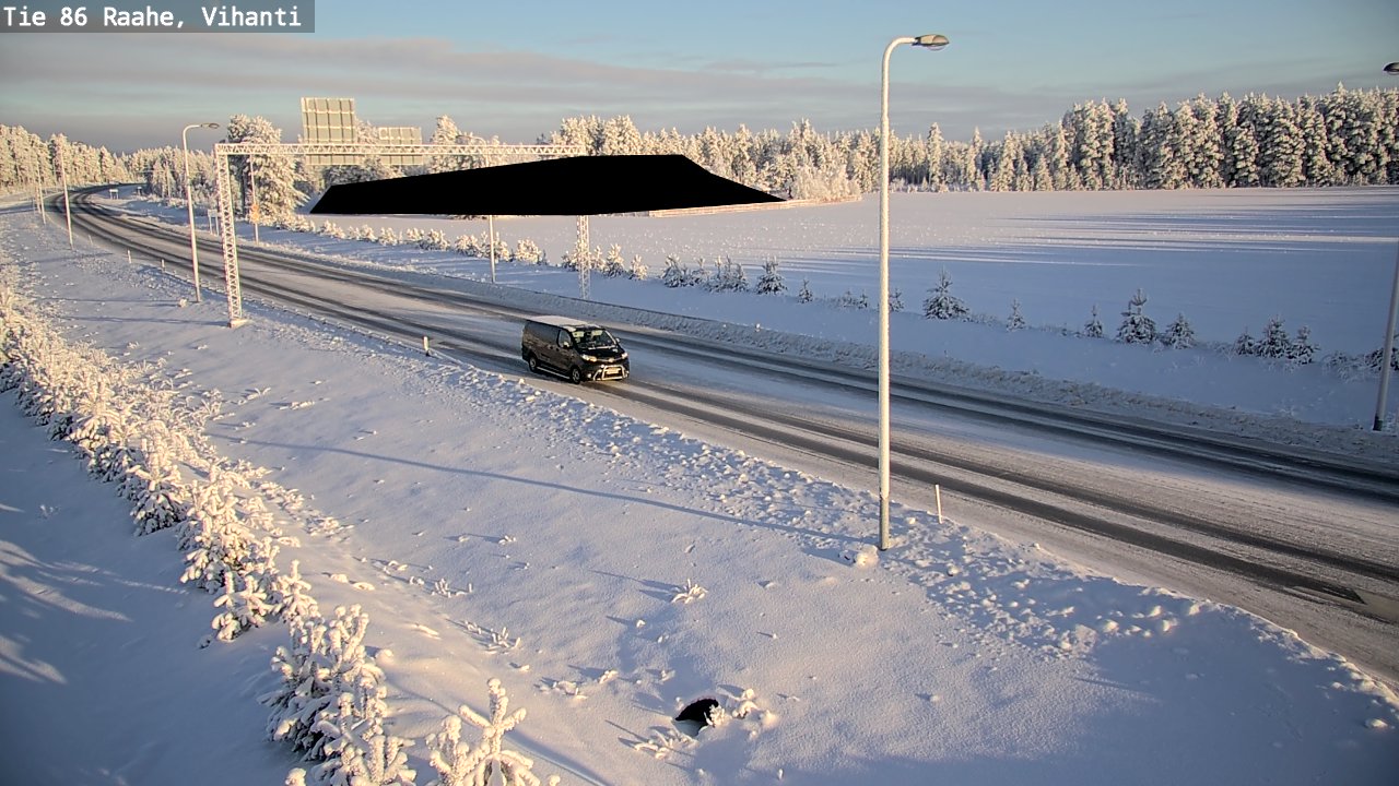 Weather Camera Image Väg 86 Raahe, Vihanti, Raahe, Pohjois-Pohjanmaa