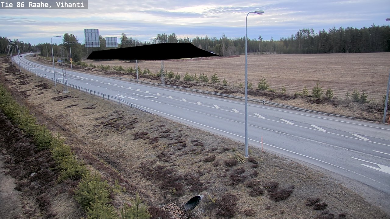Weather Camera Image Road 86 Raahe, Vihanti, Raahe, Pohjois-Pohjanmaa