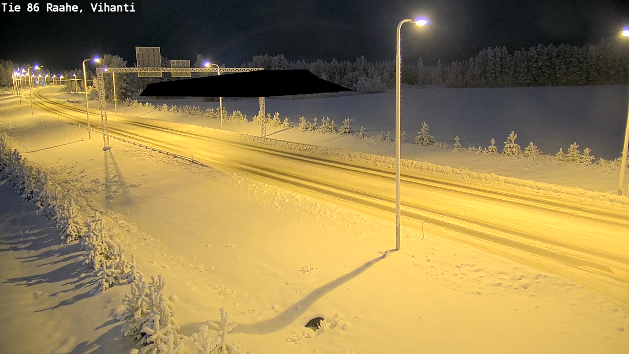 Weather Camera Image Väg 86 Raahe, Vihanti, Raahe, Pohjois-Pohjanmaa