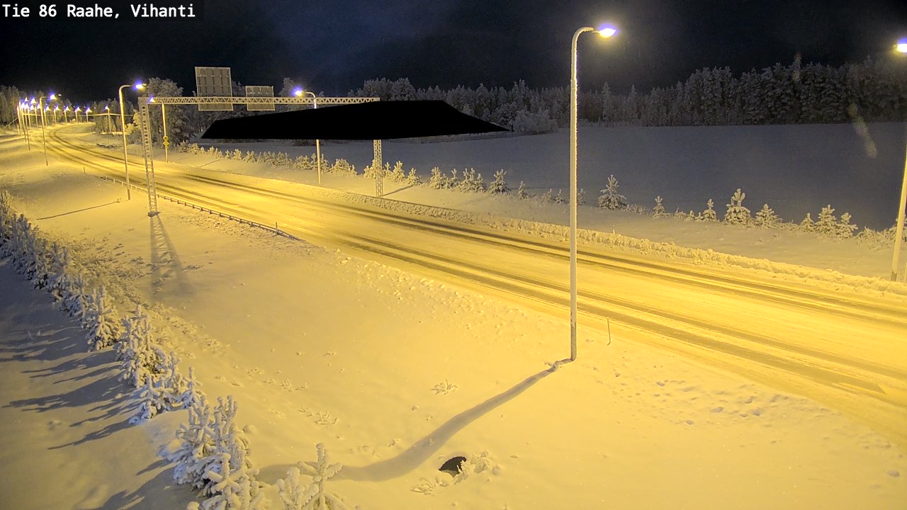Weather Camera Image Väg 86 Raahe, Vihanti, Raahe, Pohjois-Pohjanmaa