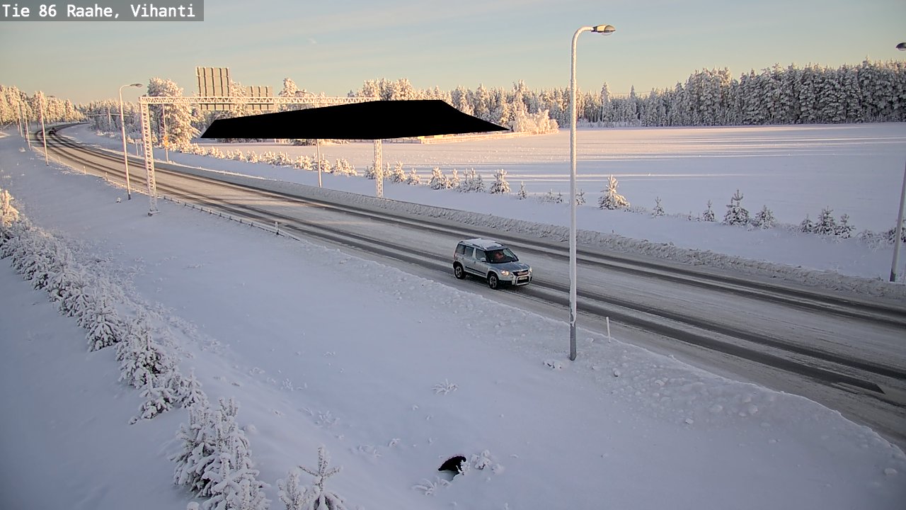 Weather Camera Image Road 86 Raahe, Vihanti, Raahe, Pohjois-Pohjanmaa
