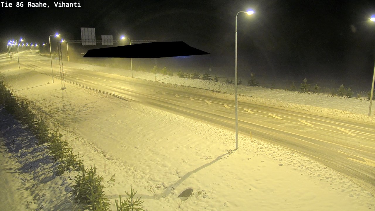 Weather Camera Image Väg 86 Raahe, Vihanti, Raahe, Pohjois-Pohjanmaa