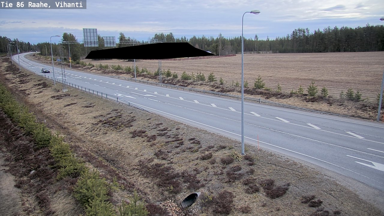 Weather Camera Image Road 86 Raahe, Vihanti, Raahe, Pohjois-Pohjanmaa