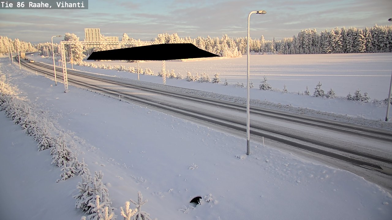 Weather Camera Image Väg 86 Raahe, Vihanti, Raahe, Pohjois-Pohjanmaa