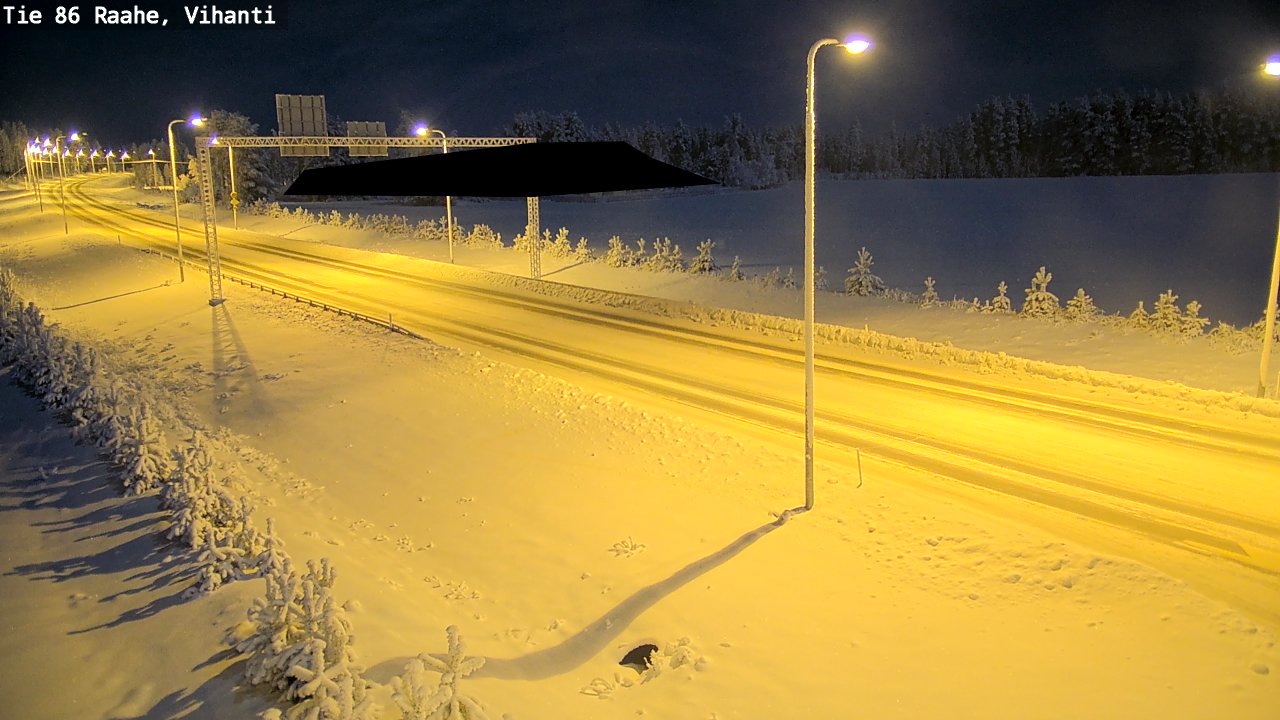Weather Camera Image Road 86 Raahe, Vihanti, Raahe, Pohjois-Pohjanmaa