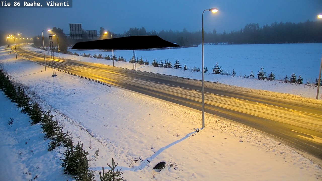 Weather Camera Image Väg 86 Raahe, Vihanti, Raahe, Pohjois-Pohjanmaa