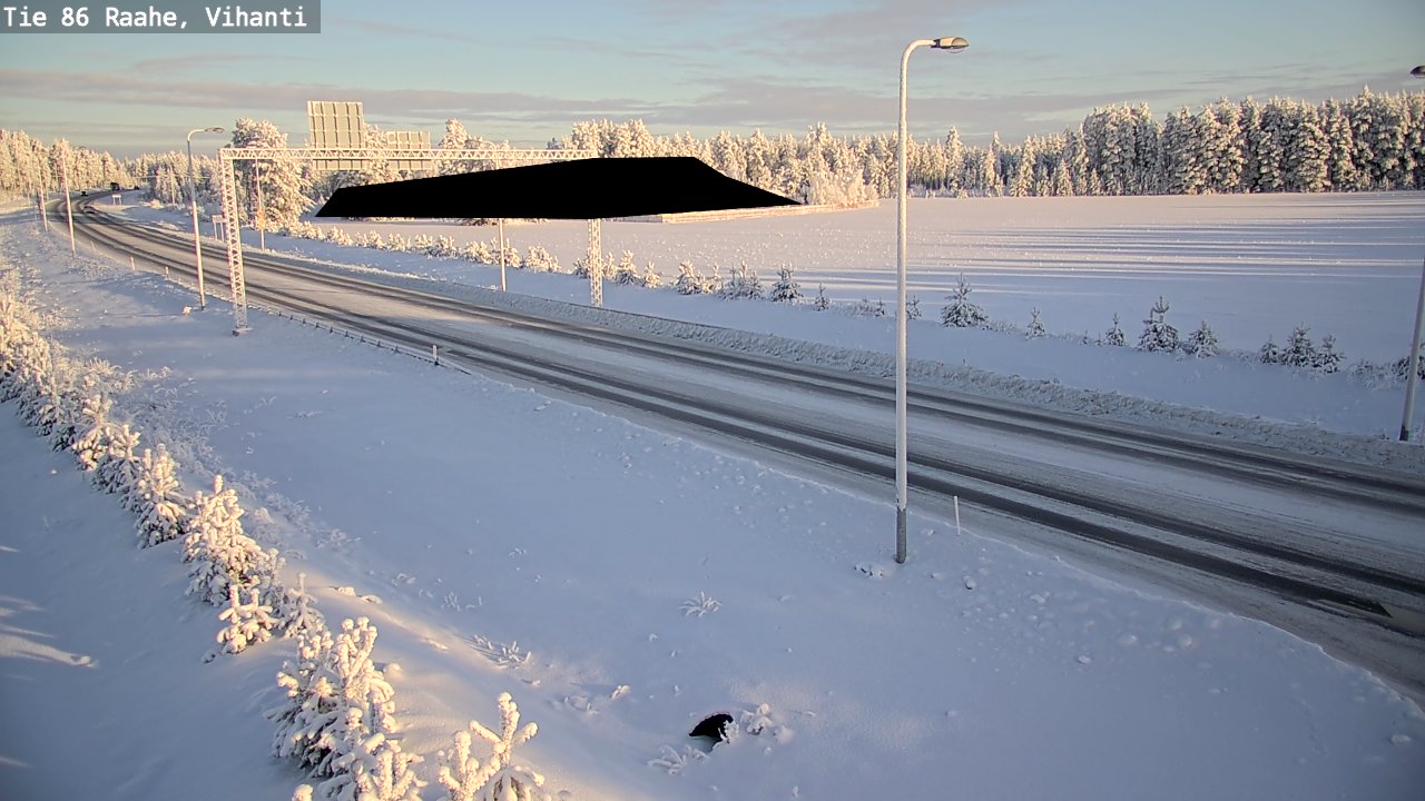 Weather Camera Image Väg 86 Raahe, Vihanti, Raahe, Pohjois-Pohjanmaa