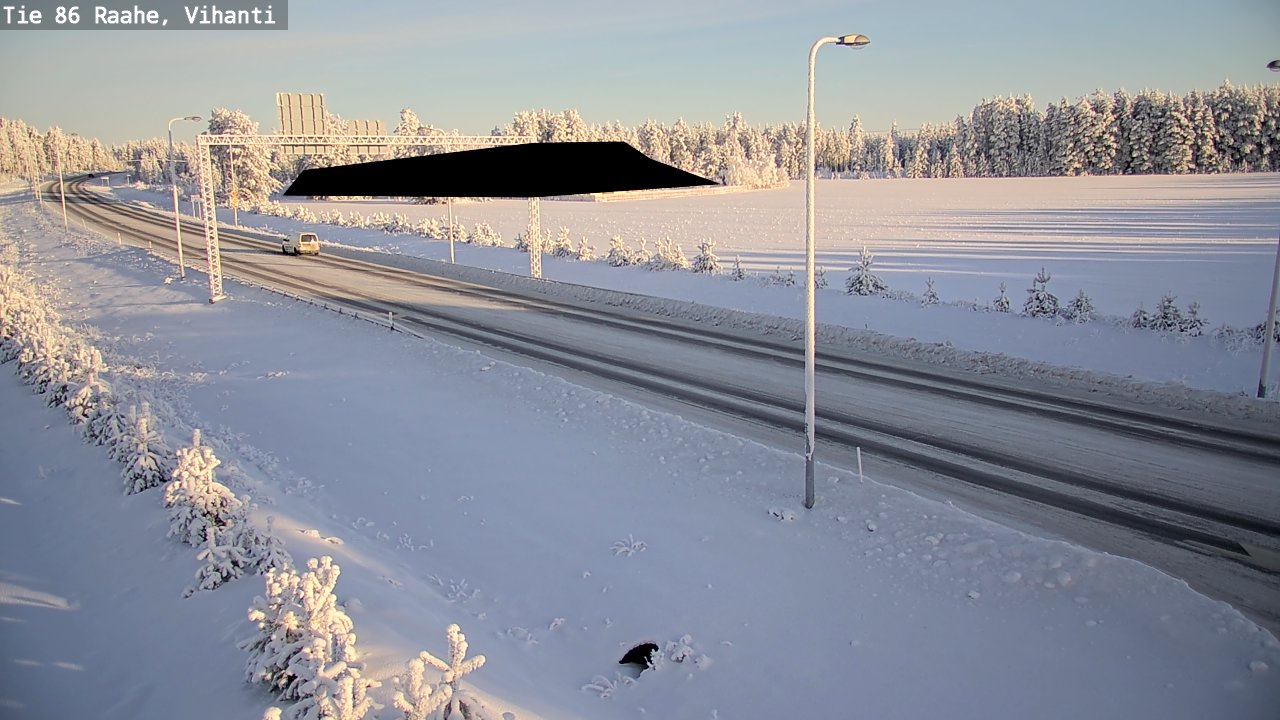 Weather Camera Image Road 86 Raahe, Vihanti, Raahe, Pohjois-Pohjanmaa