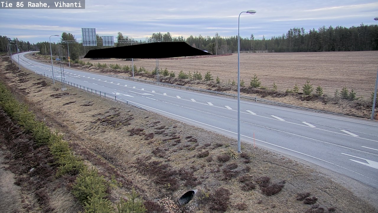 Weather Camera Image Road 86 Raahe, Vihanti, Raahe, Pohjois-Pohjanmaa