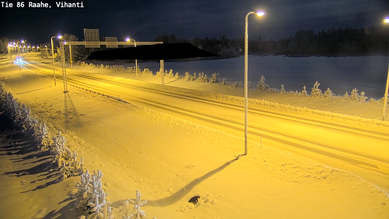 Weather Camera Image Road 86 Raahe, Vihanti, Raahe, Pohjois-Pohjanmaa