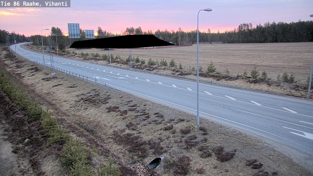 Weather Camera Image Väg 86 Raahe, Vihanti, Raahe, Pohjois-Pohjanmaa