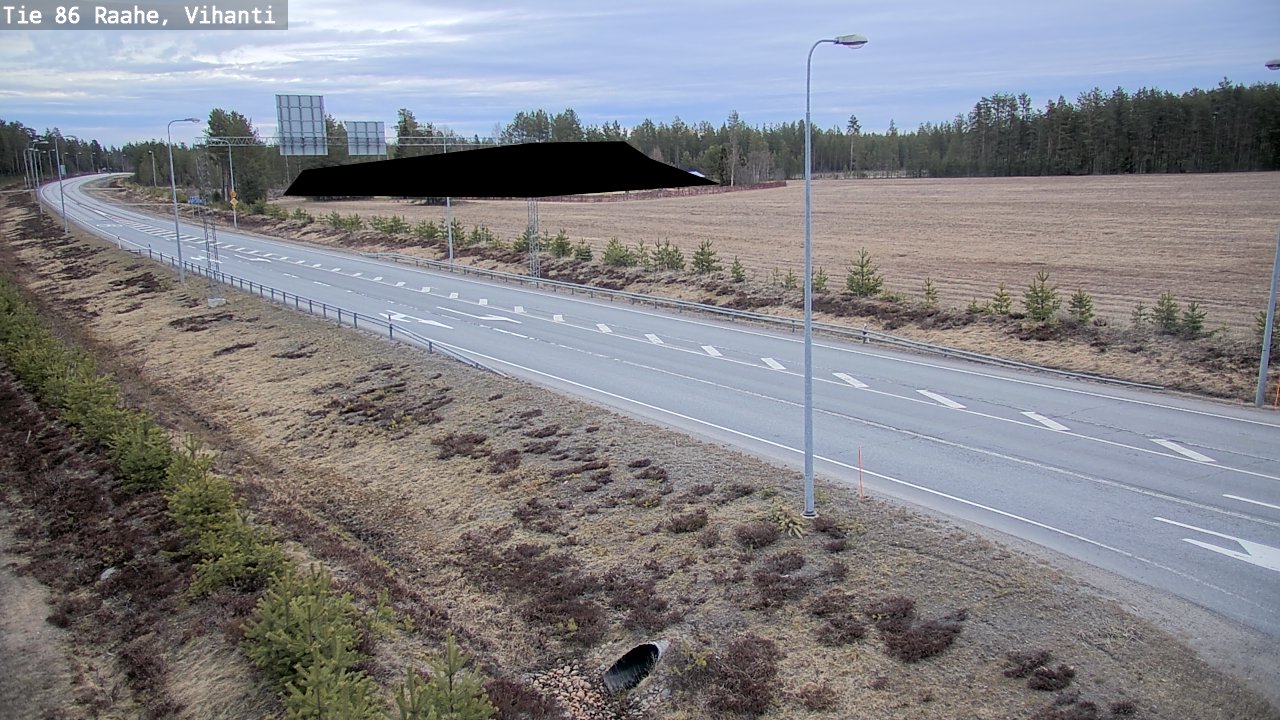 Weather Camera Image Road 86 Raahe, Vihanti, Raahe, Pohjois-Pohjanmaa
