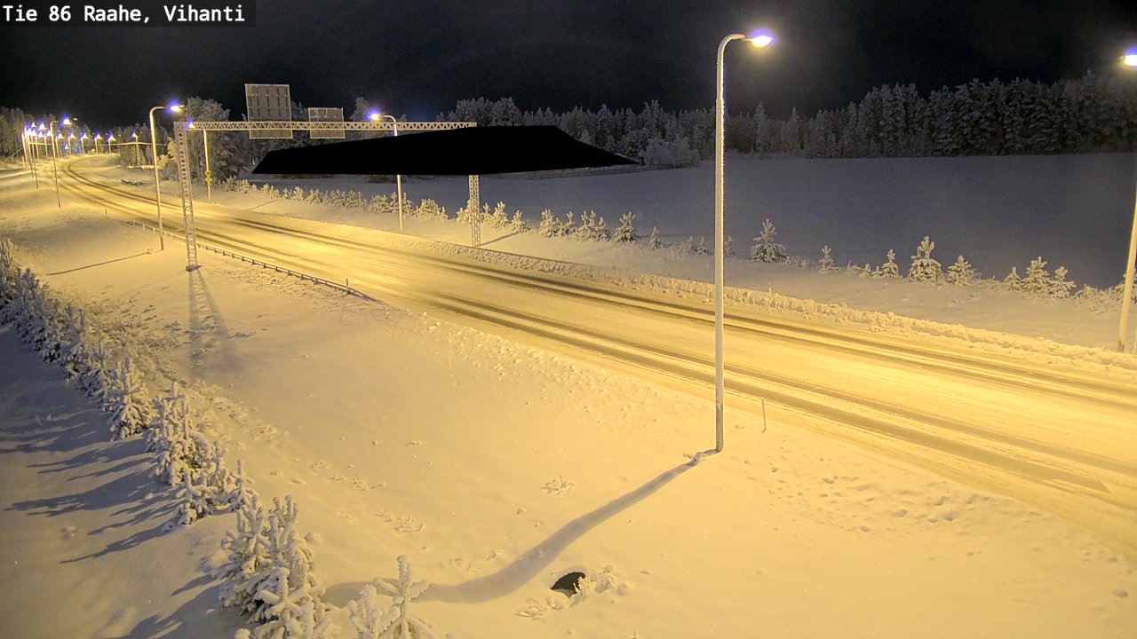Weather Camera Image Väg 86 Raahe, Vihanti, Raahe, Pohjois-Pohjanmaa
