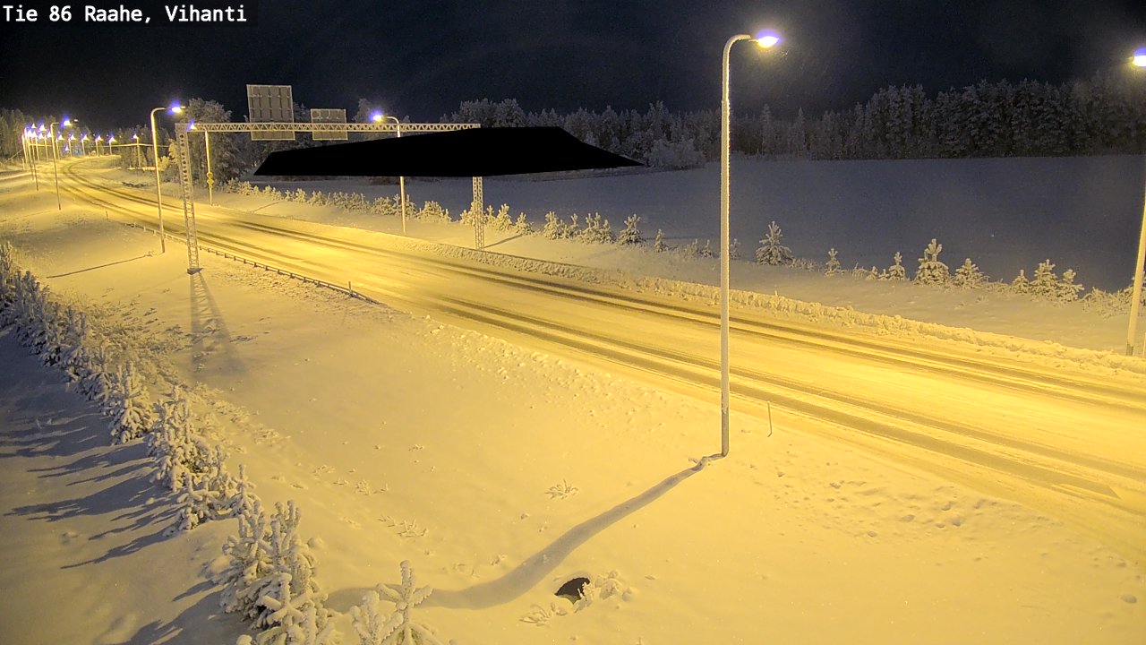 Weather Camera Image Väg 86 Raahe, Vihanti, Raahe, Pohjois-Pohjanmaa