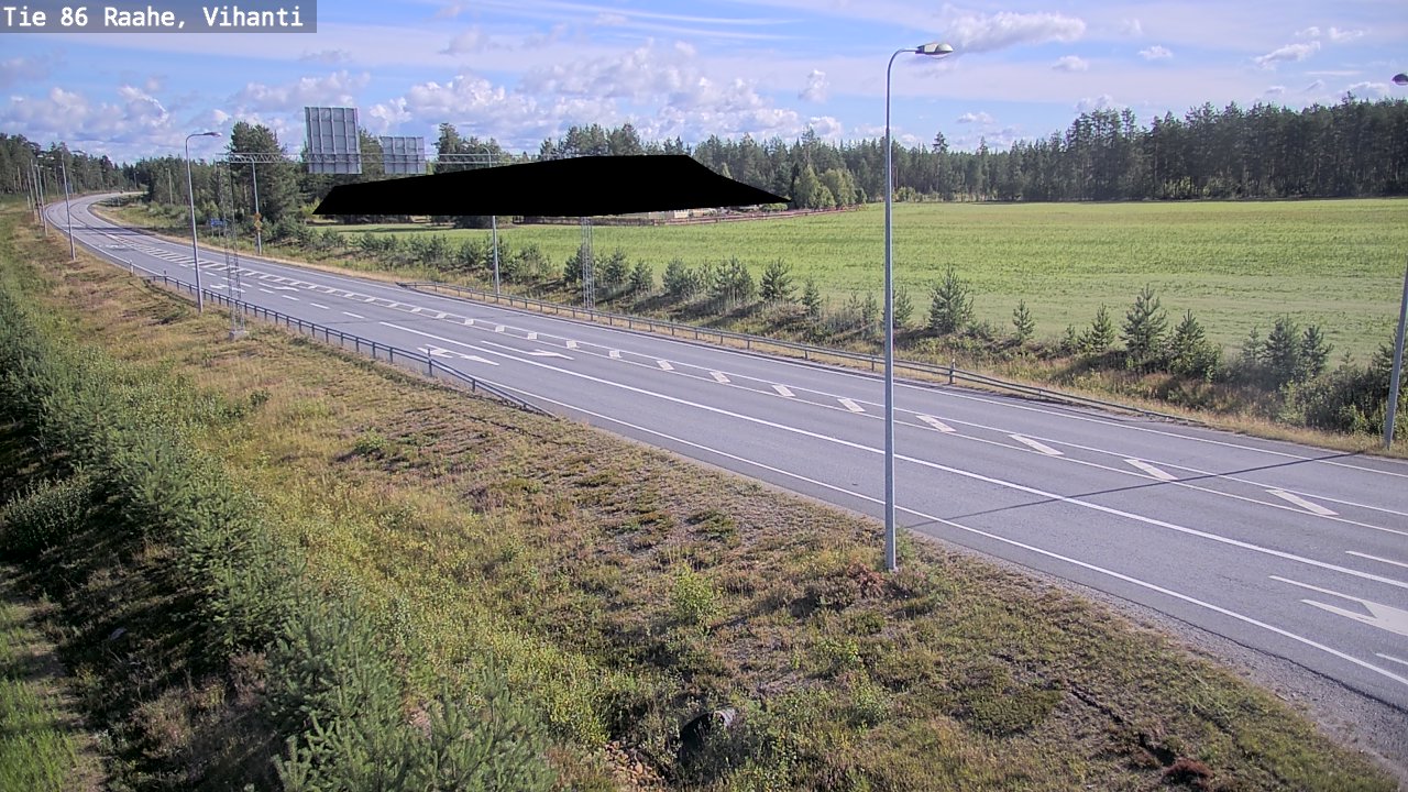 Weather Camera Image Väg 86 Raahe, Vihanti, Raahe, Pohjois-Pohjanmaa