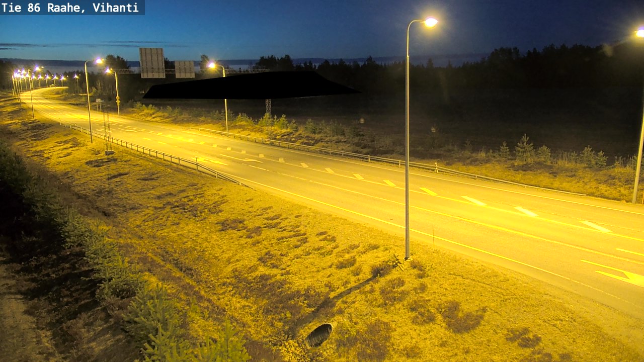 Weather Camera Image Väg 86 Raahe, Vihanti, Raahe, Pohjois-Pohjanmaa