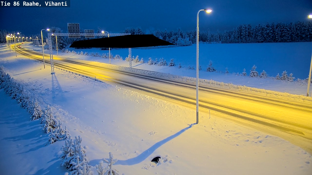 Weather Camera Image Väg 86 Raahe, Vihanti, Raahe, Pohjois-Pohjanmaa