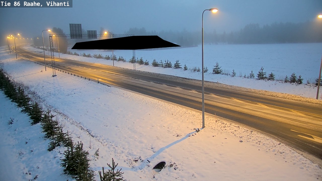 Weather Camera Image Väg 86 Raahe, Vihanti, Raahe, Pohjois-Pohjanmaa