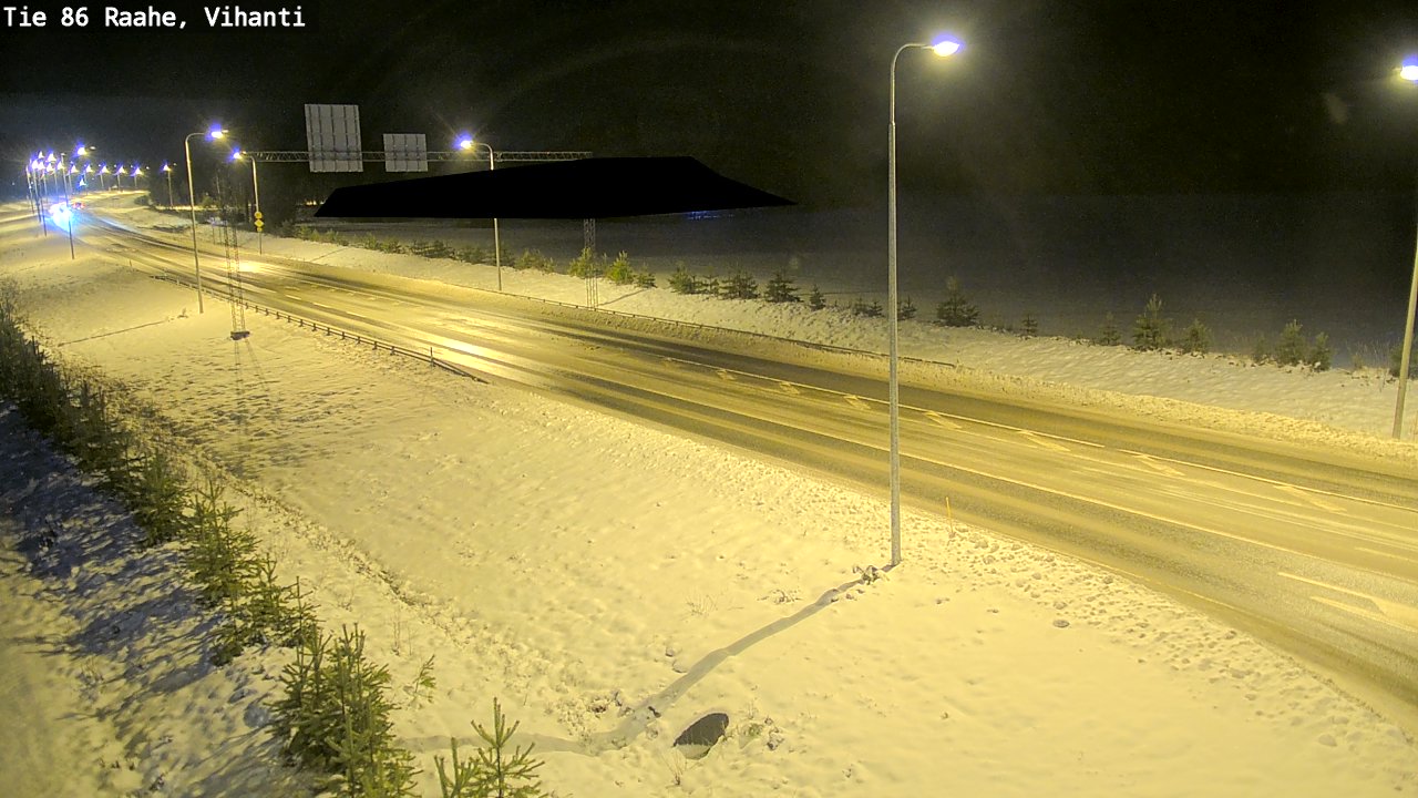 Weather Camera Image Road 86 Raahe, Vihanti, Raahe, Pohjois-Pohjanmaa
