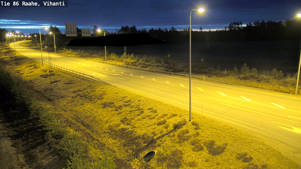 Weather Camera Image Väg 86 Raahe, Vihanti, Raahe, Pohjois-Pohjanmaa