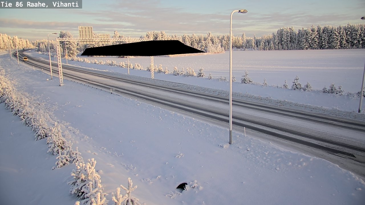 Weather Camera Image Väg 86 Raahe, Vihanti, Raahe, Pohjois-Pohjanmaa