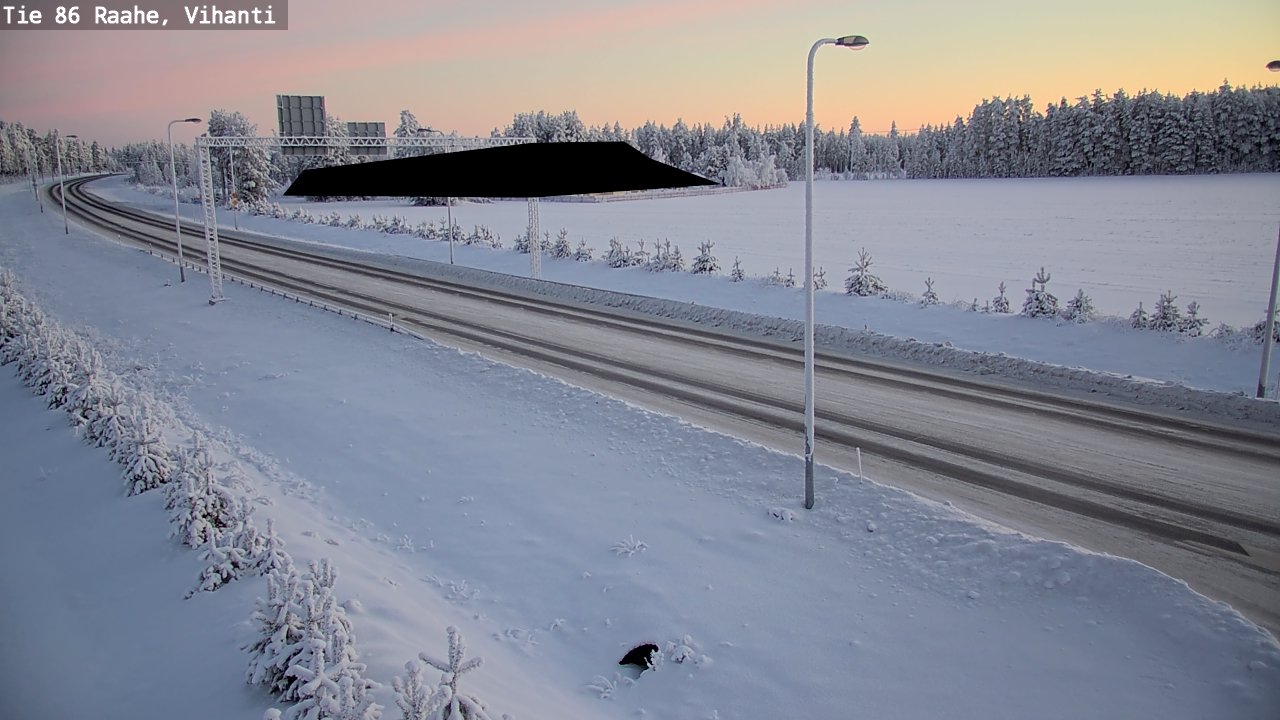 Weather Camera Image Road 86 Raahe, Vihanti, Raahe, Pohjois-Pohjanmaa