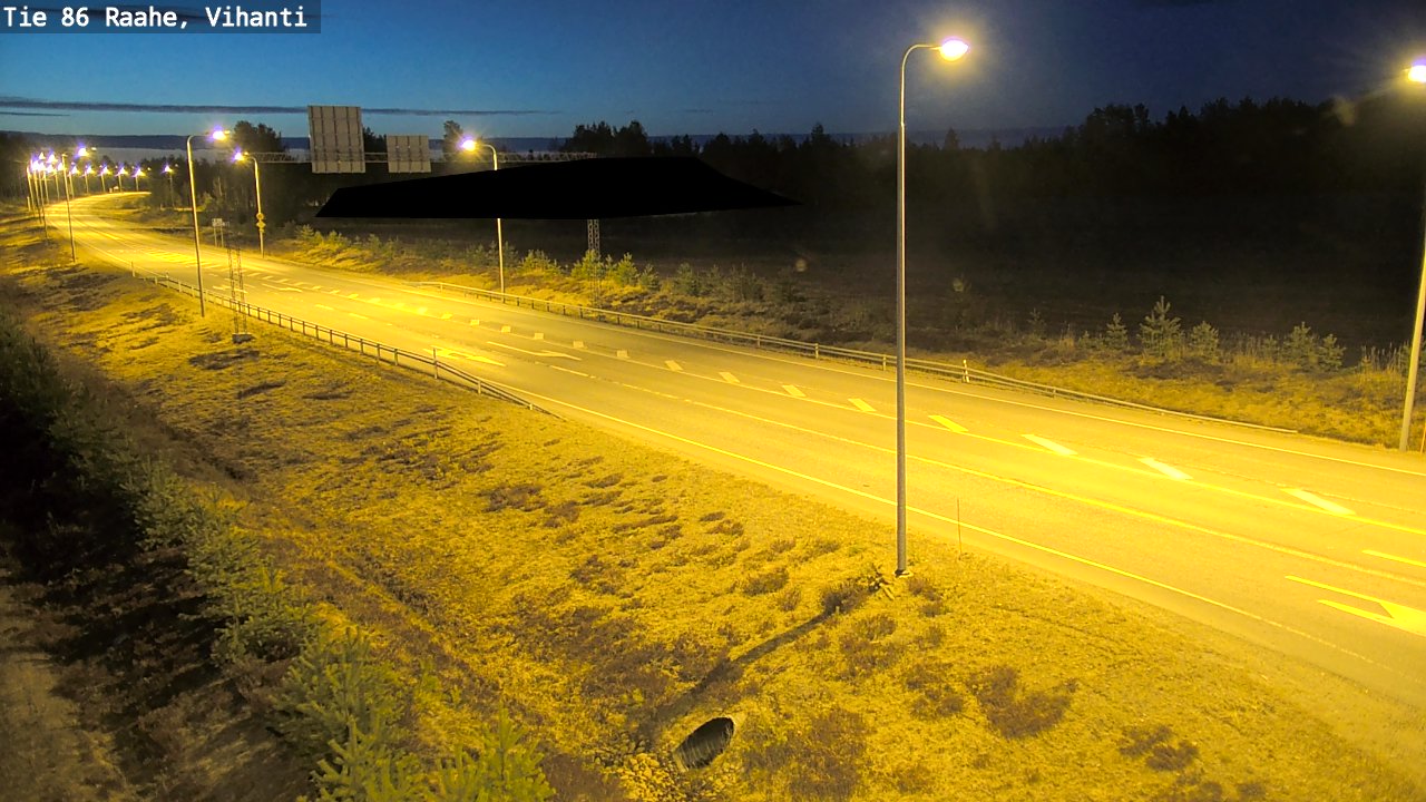 Weather Camera Image Väg 86 Raahe, Vihanti, Raahe, Pohjois-Pohjanmaa