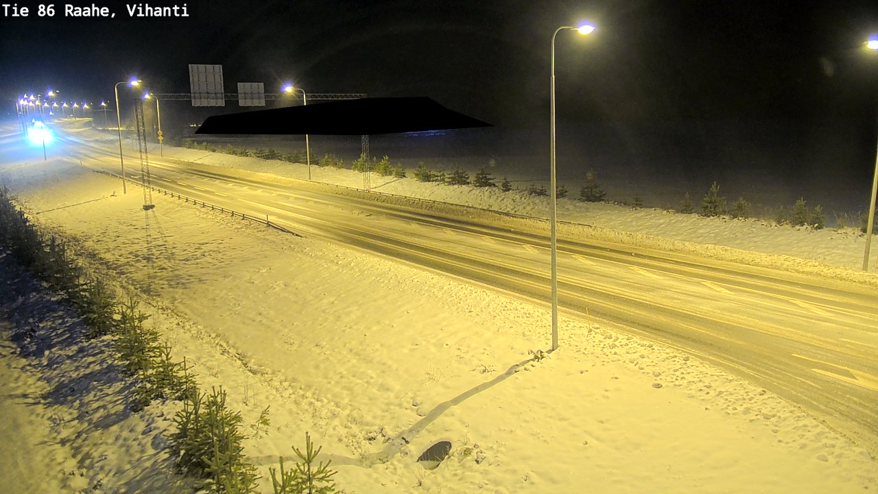 Weather Camera Image Väg 86 Raahe, Vihanti, Raahe, Pohjois-Pohjanmaa