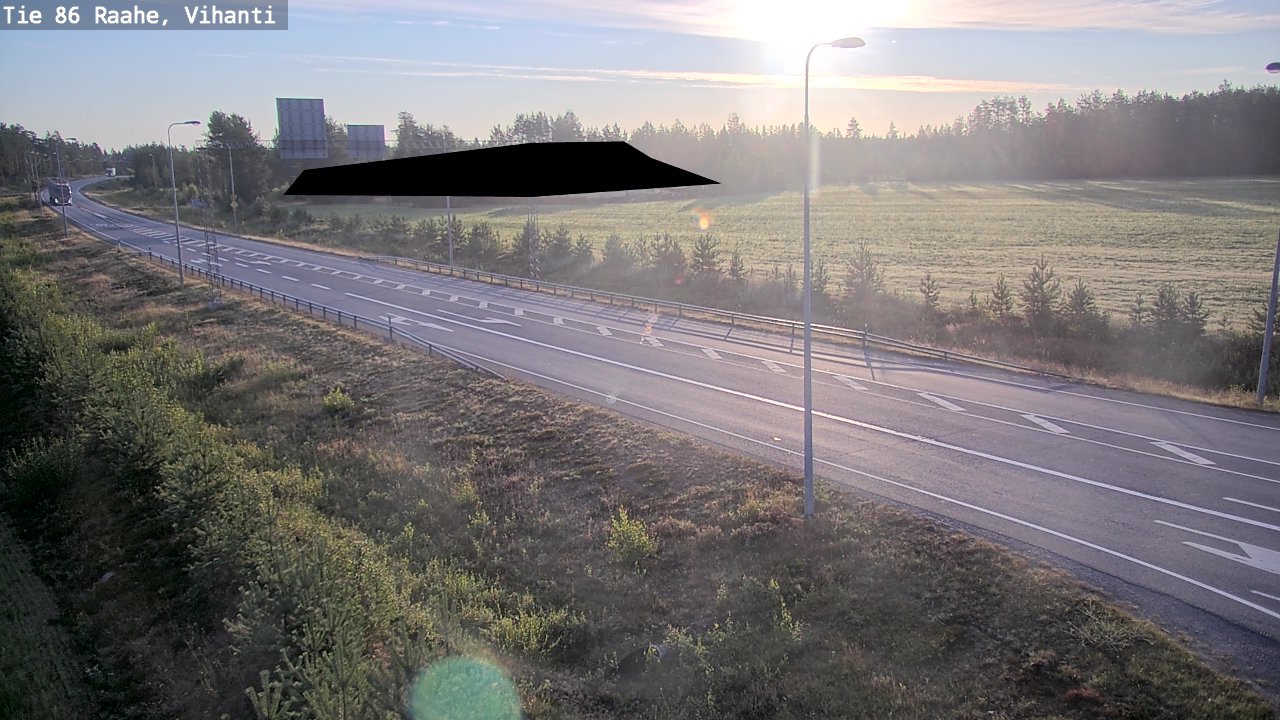 Weather Camera Image Väg 86 Raahe, Vihanti, Raahe, Pohjois-Pohjanmaa