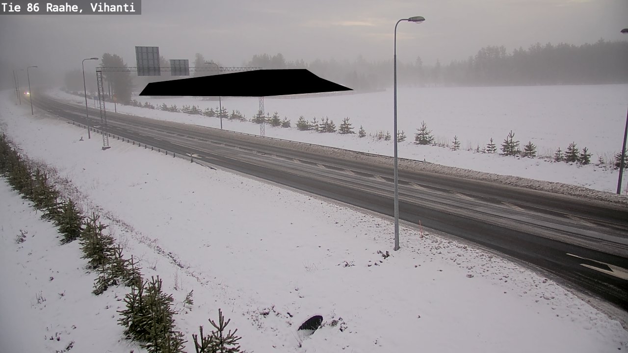 Weather Camera Image Väg 86 Raahe, Vihanti, Raahe, Pohjois-Pohjanmaa