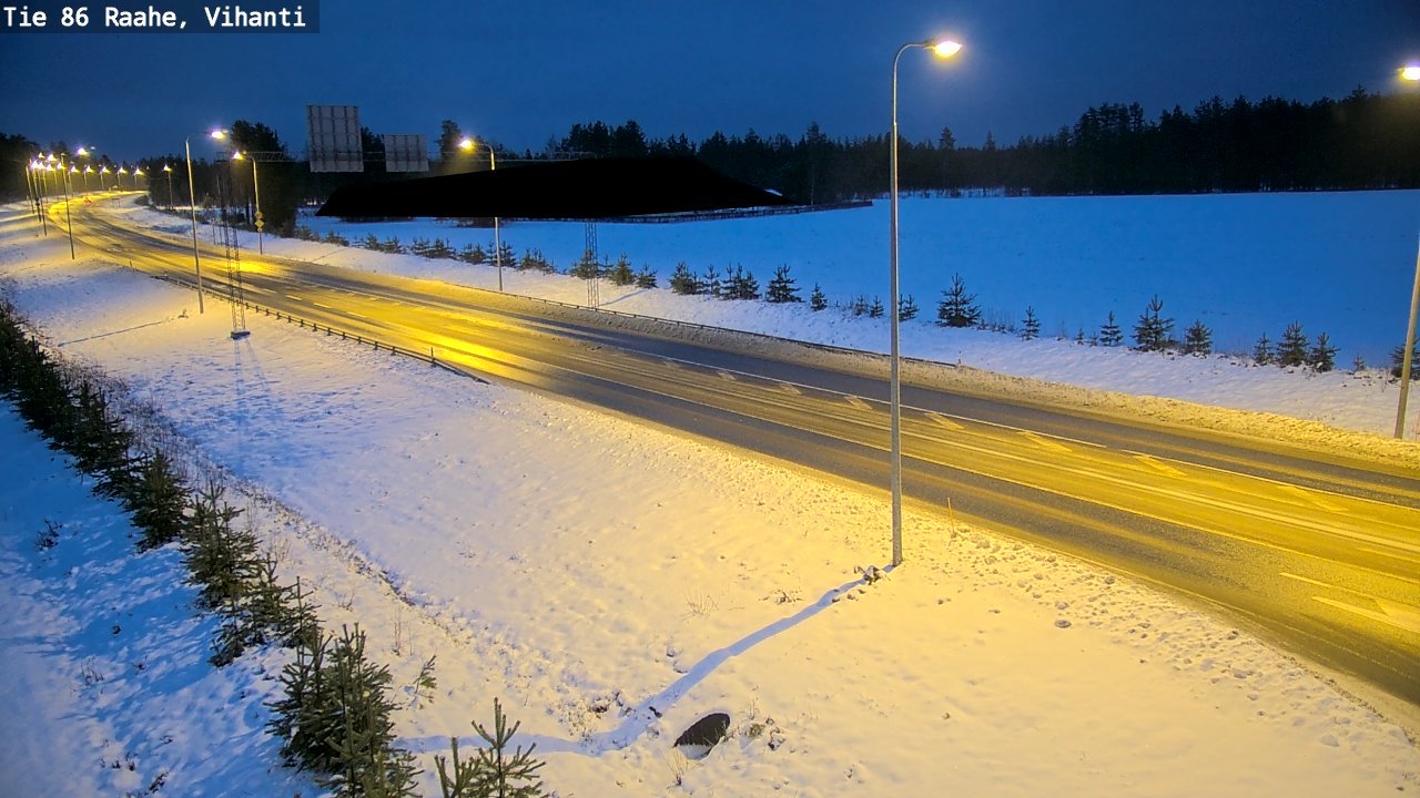 Weather Camera Image Road 86 Raahe, Vihanti, Raahe, Pohjois-Pohjanmaa