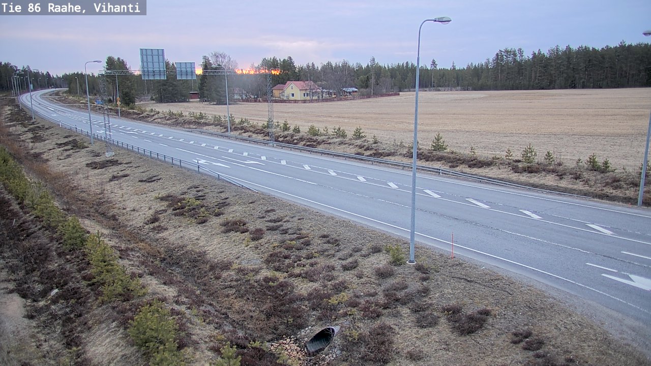 Weather Camera Image Road 86 Raahe, Vihanti, Raahe, Pohjois-Pohjanmaa