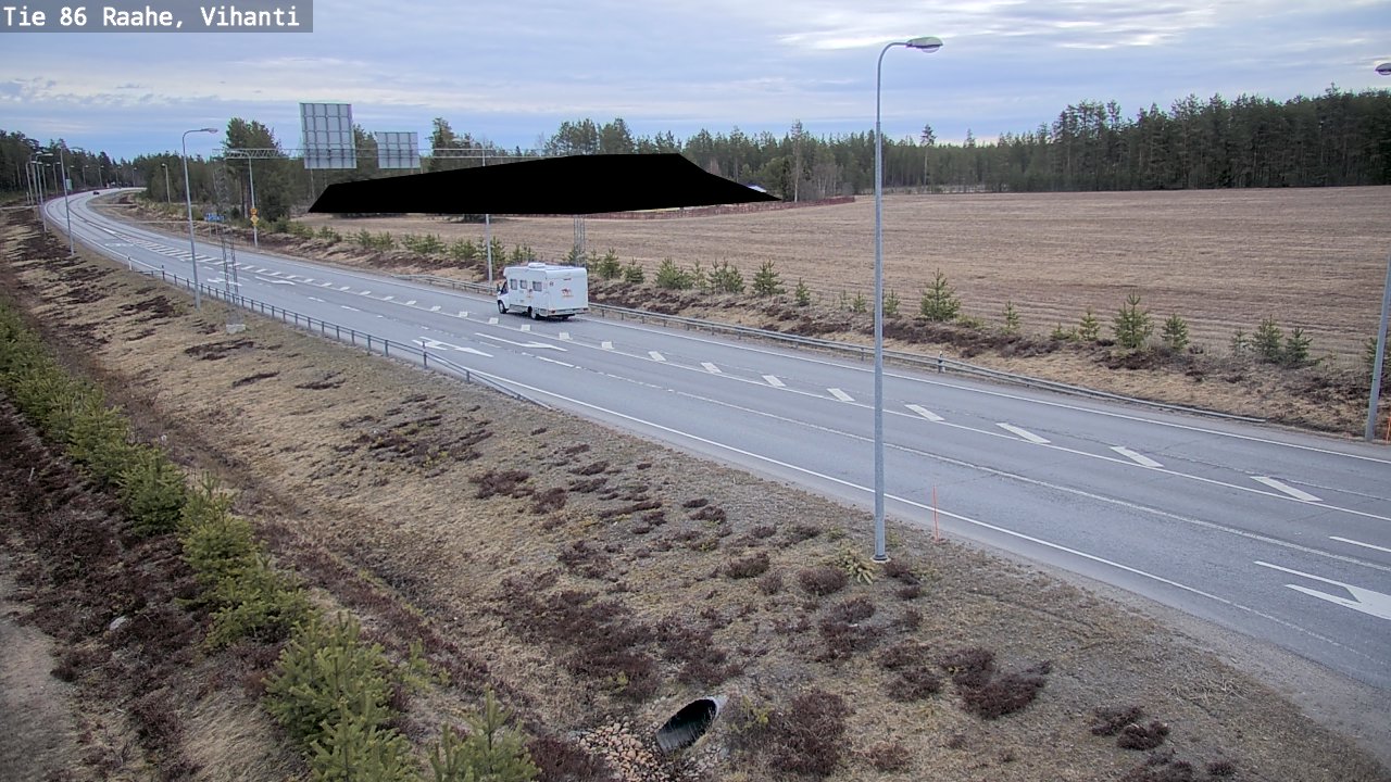 Weather Camera Image Road 86 Raahe, Vihanti, Raahe, Pohjois-Pohjanmaa