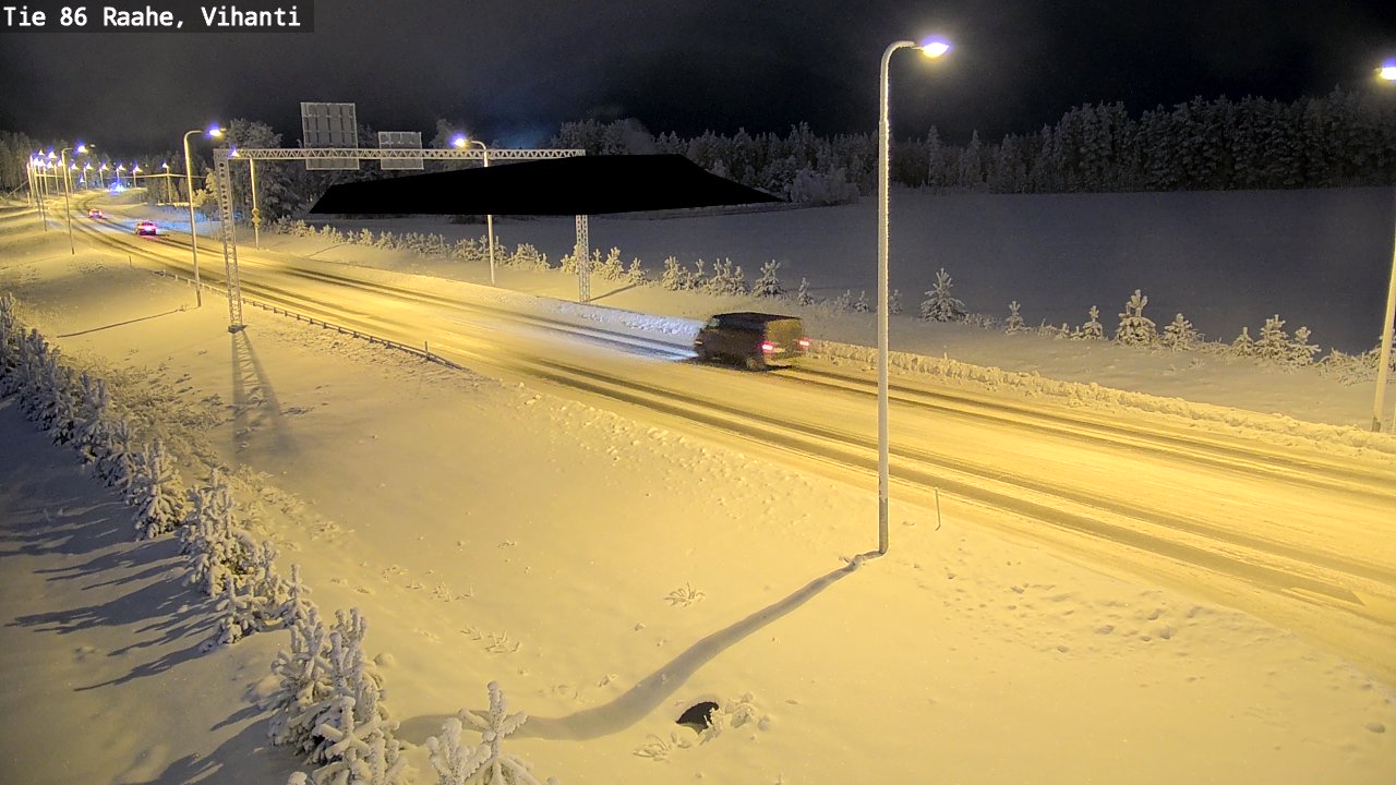 Weather Camera Image Väg 86 Raahe, Vihanti, Raahe, Pohjois-Pohjanmaa